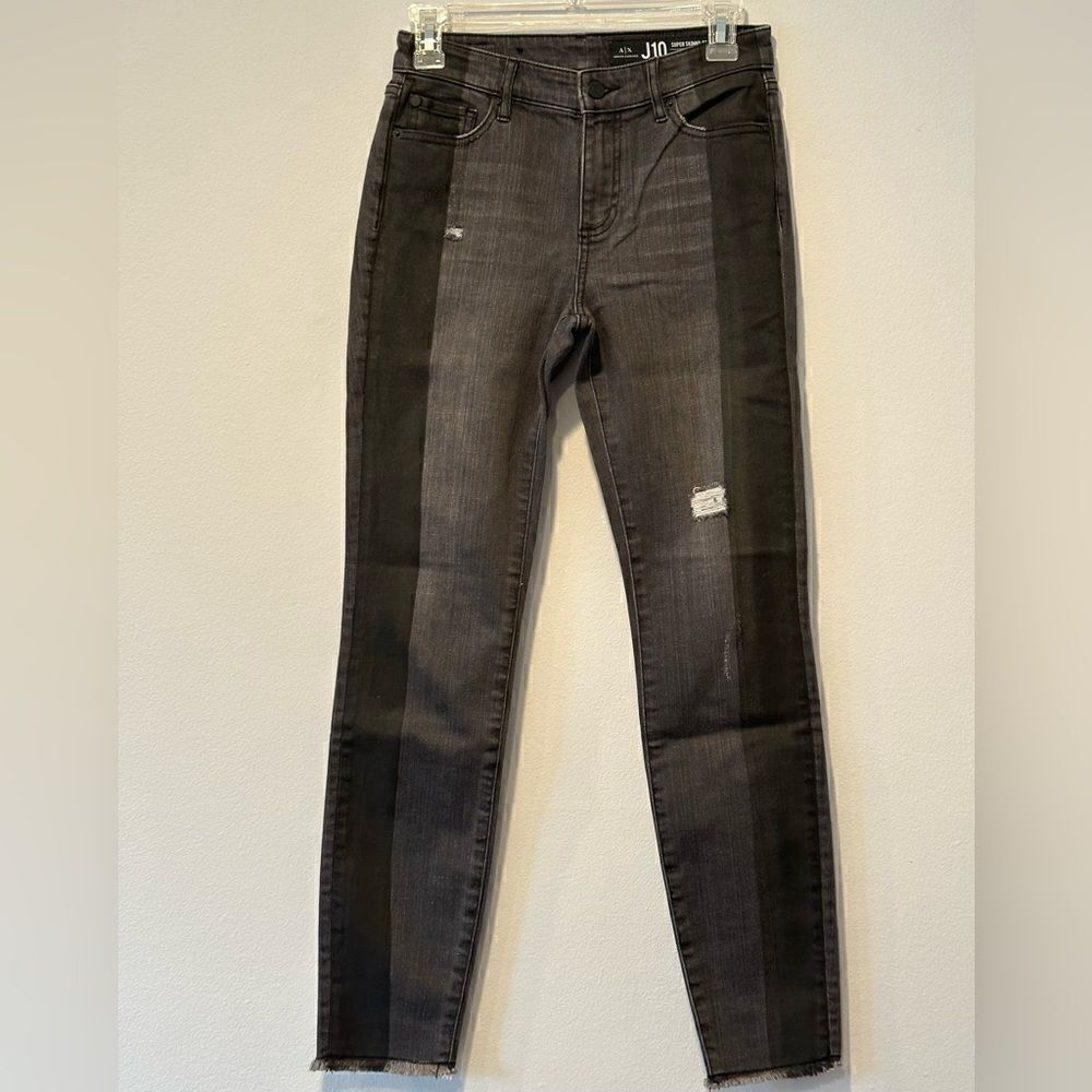 Armani Exchange Women’s J10 super skinny stretch black cropped jeans Sz 26, NWT